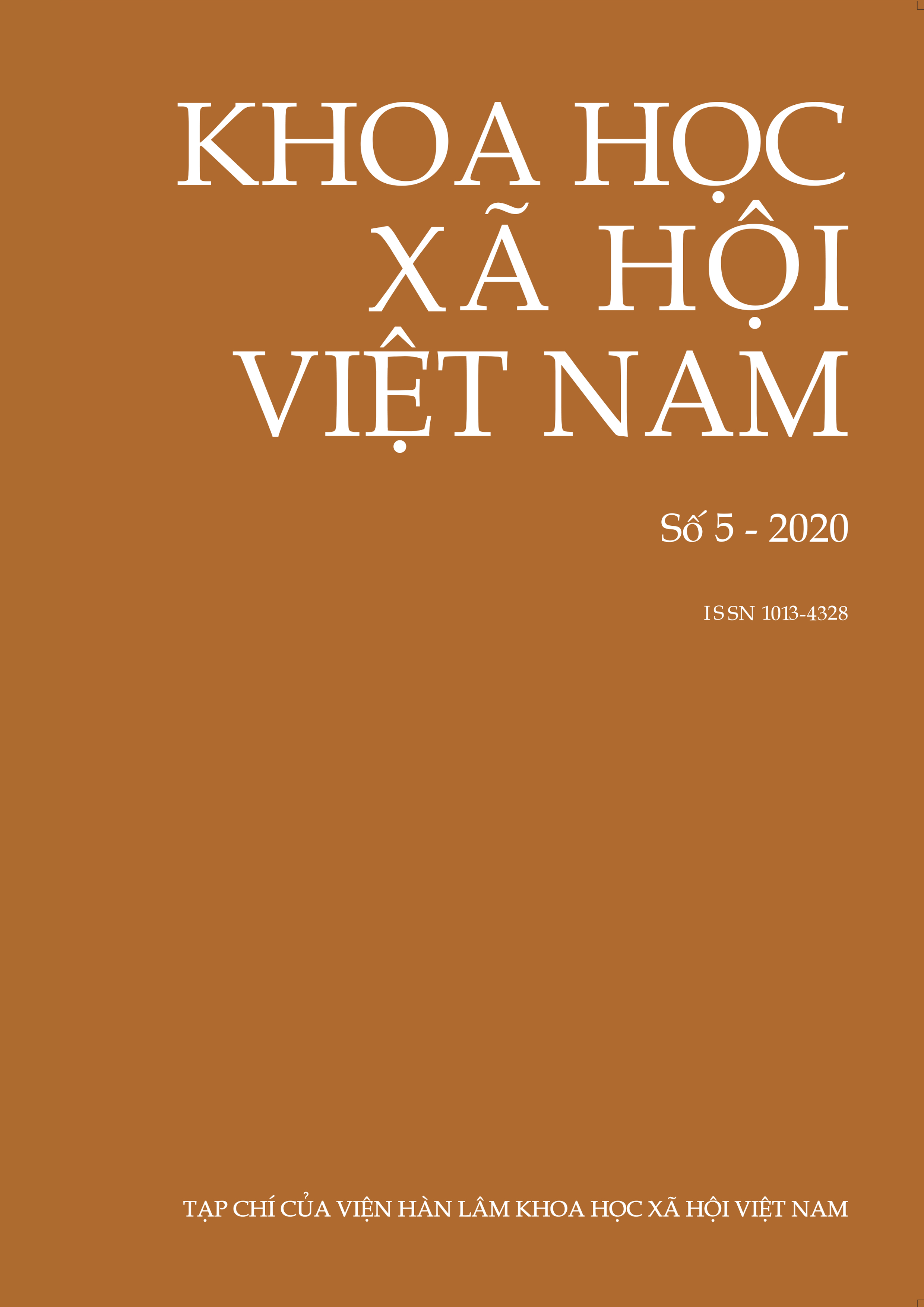 Khoa học xã hội Việt Nam. Số 5 - 2020